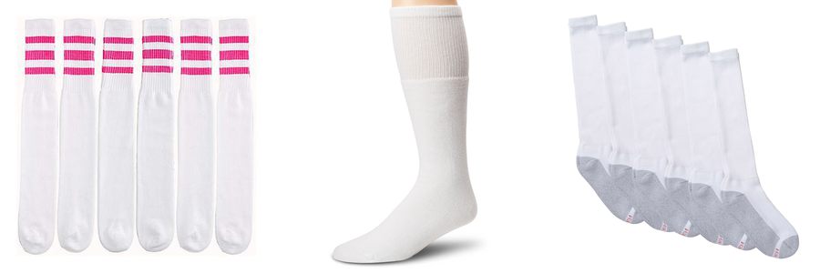 plain white tube socks